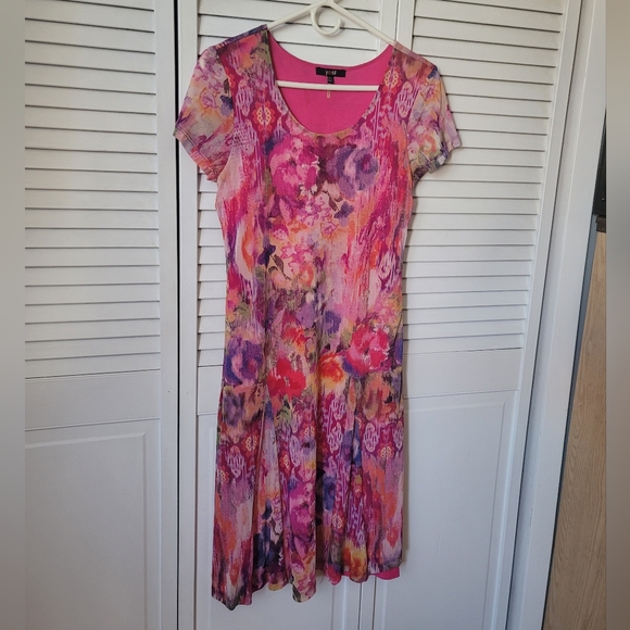 YEST Floral Short Sleeve Dress, Size 8 - Picture 2 of 7